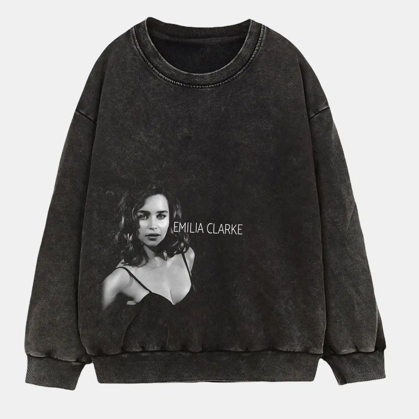 EMILIA CLARKE IN BLACK TEE