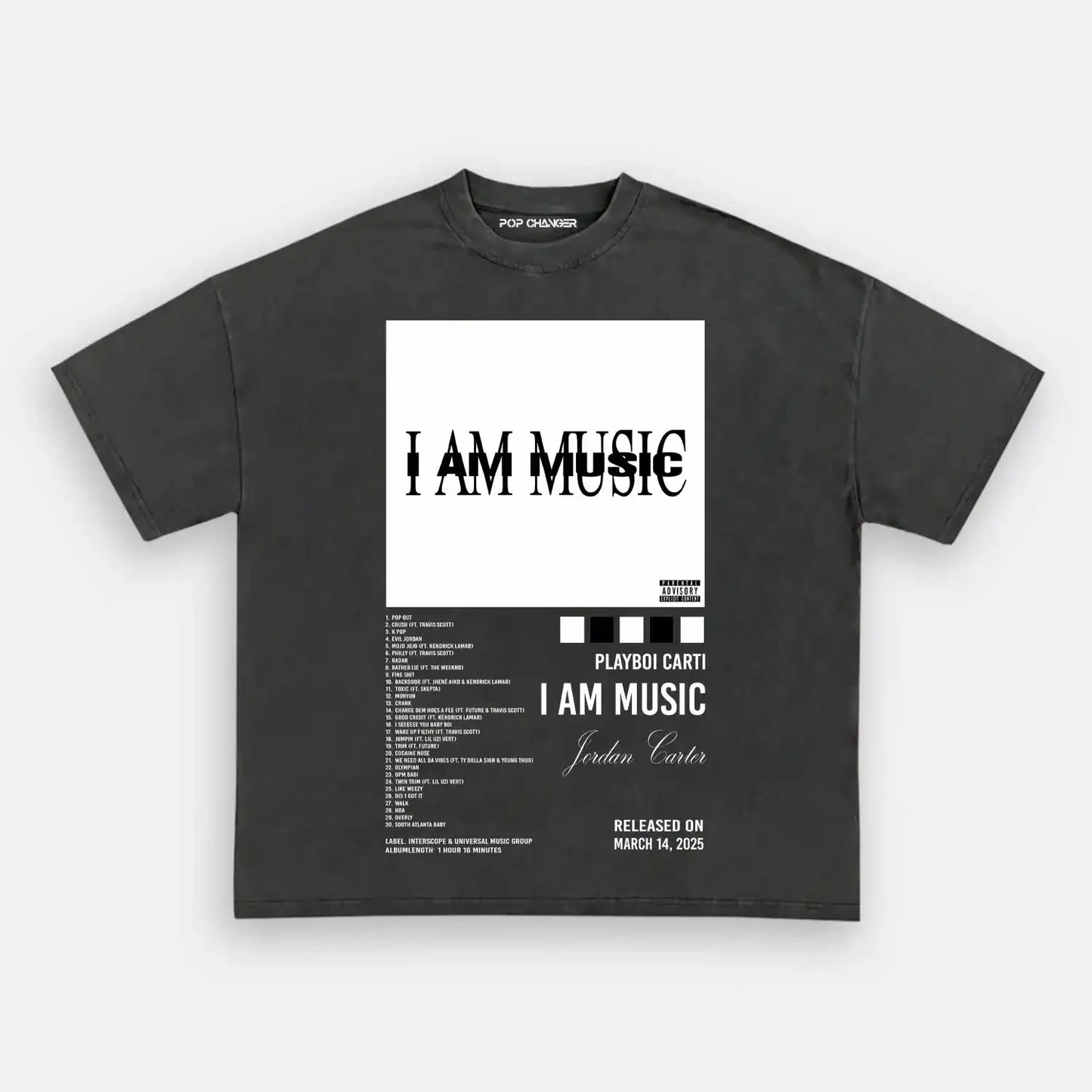 I AM MUSIC PLAYBOI CARTI TEE