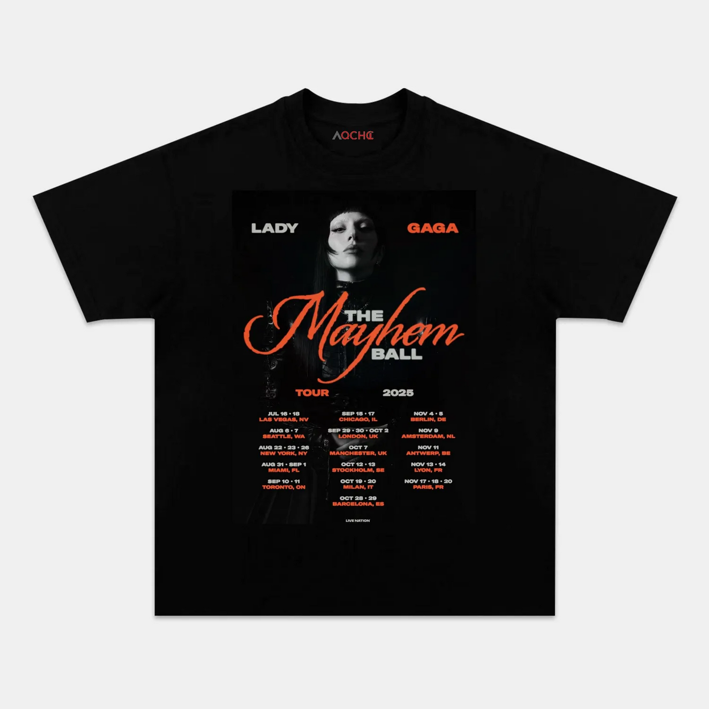 LADY GAGA 2025 WORLD TOUR TEE