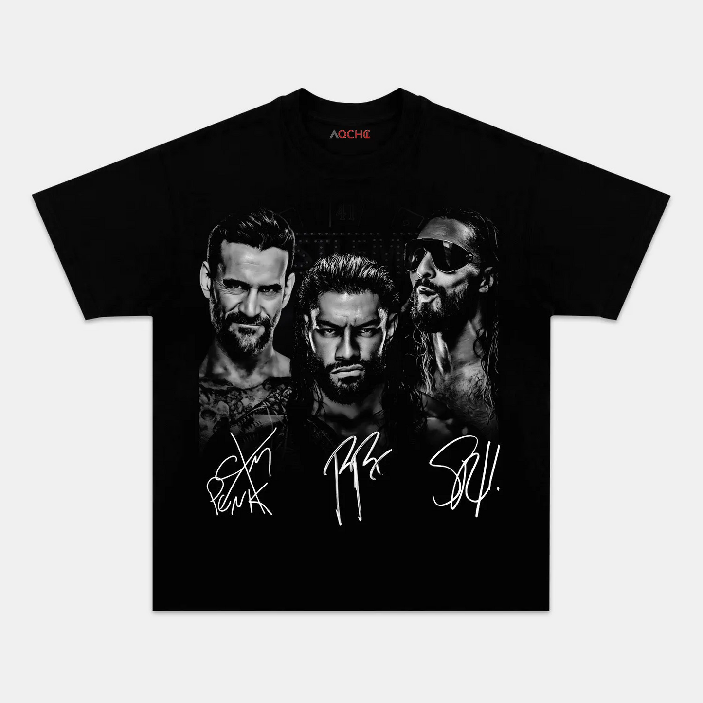 ROMAN REIGNS & CMPUNK & SETH ROIINS TEE. 4.25