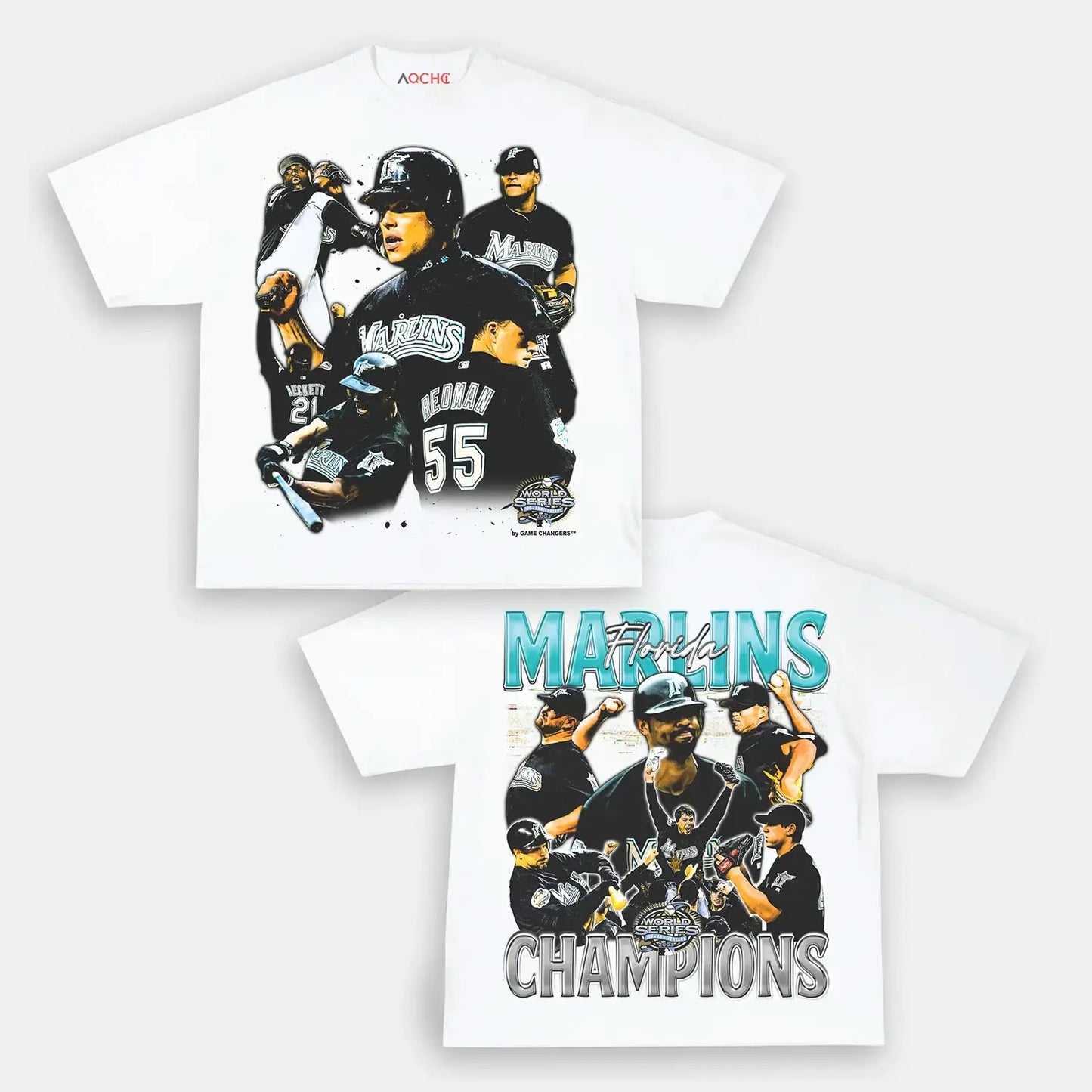 2003 WORLD SERIES CHAMPS  MARLINS TEE - [DS]