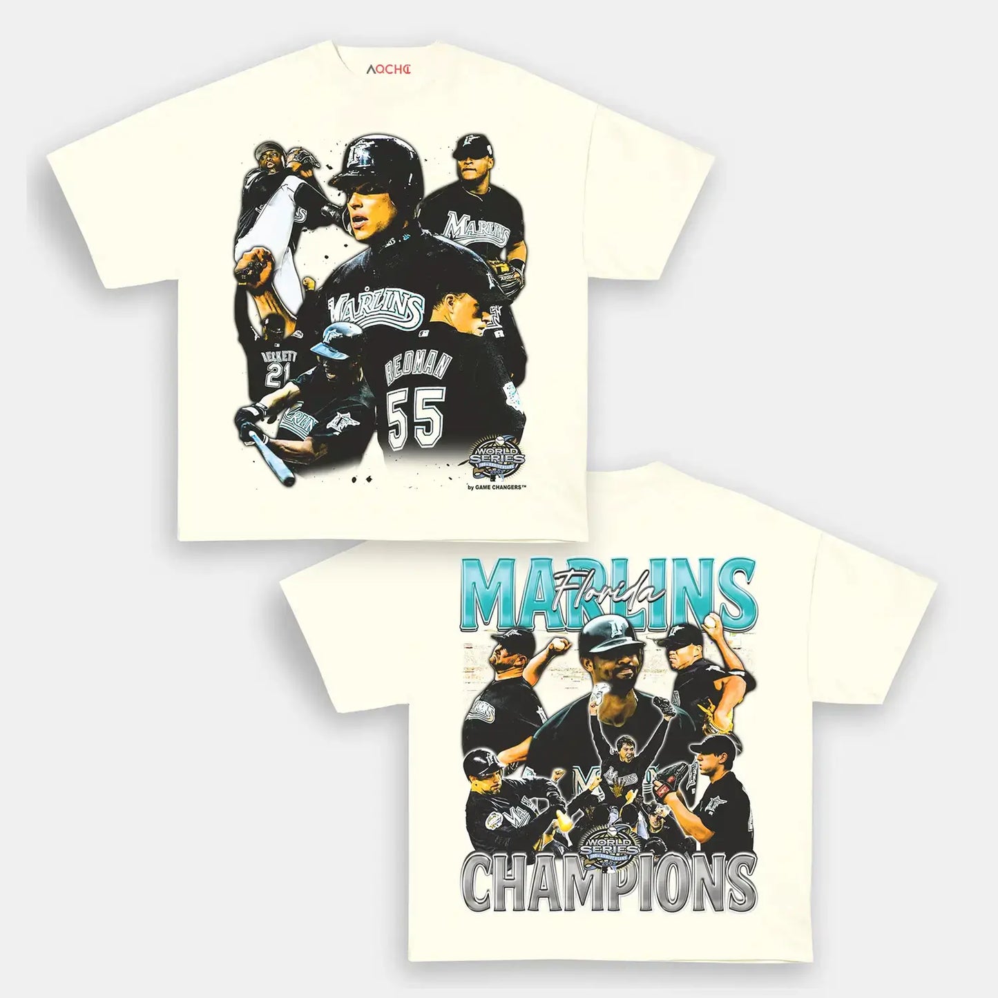 2003 WORLD SERIES CHAMPS  MARLINS TEE - [DS]