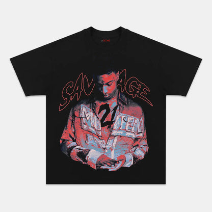 21 SAVAGE SLAUGHTER TAPE TEE - [DS]
