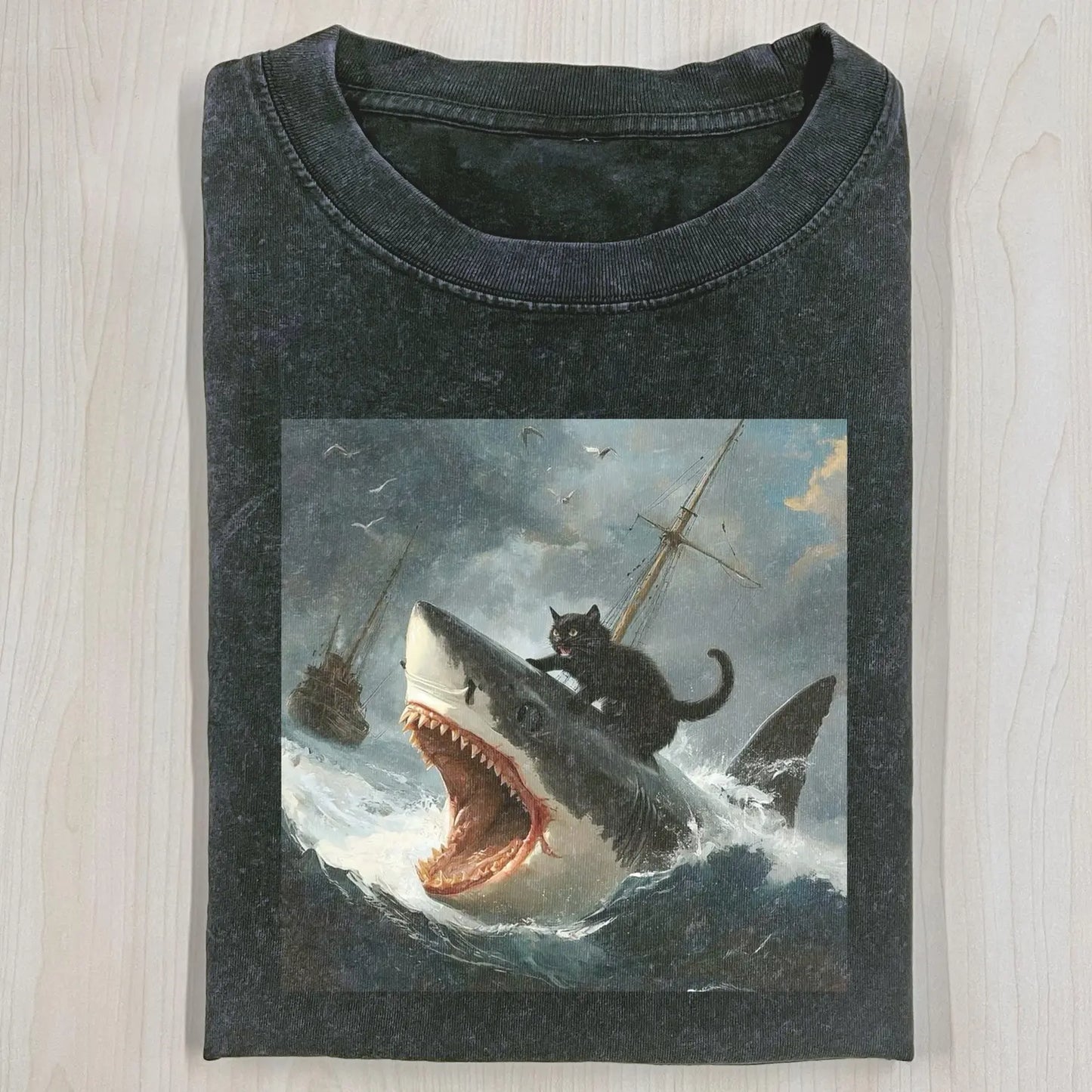 FAT CAT VS. SHARK  T-SHIRT