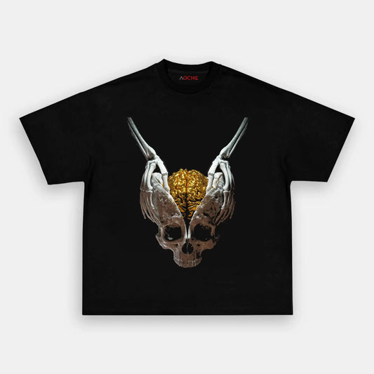 GOLD SKELETON BRAIN TEE