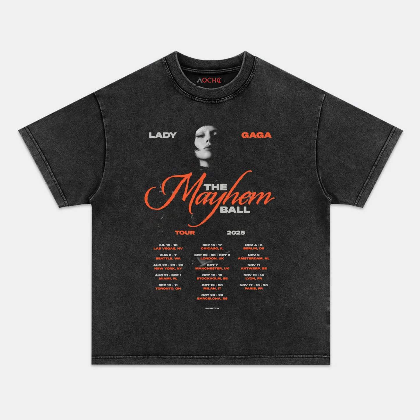 LADY GAGA 2025 WORLD TOUR TEE