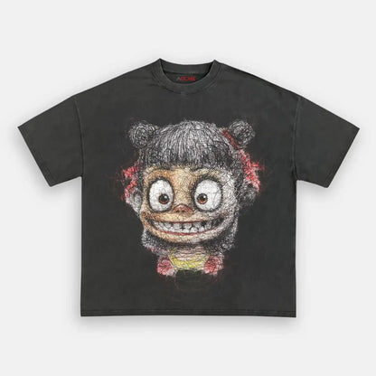 Ne Zha 2 Creative Print Acid Wear