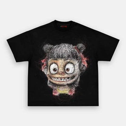 Ne Zha 2 Creative Print Acid Wear