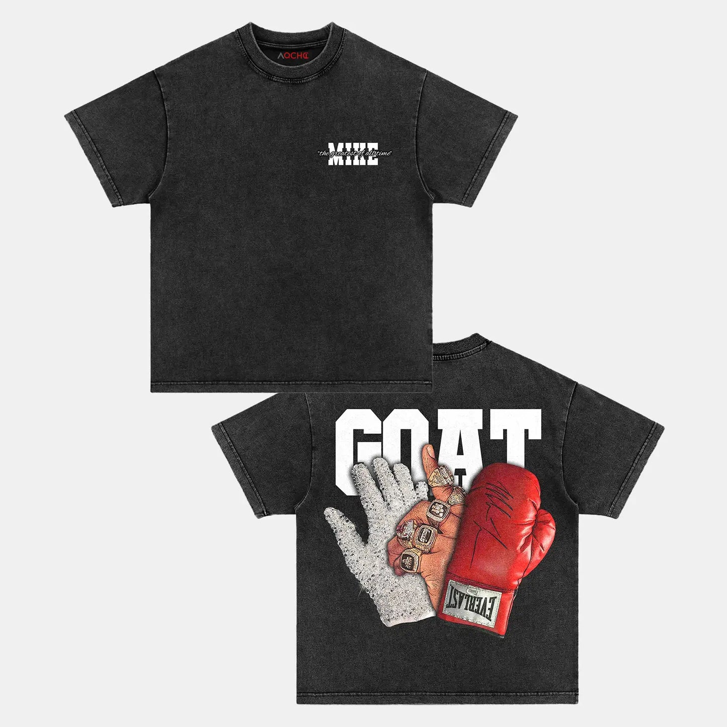 VINTAGE TEE GOAT-MICHAEL JORDAN-MICHAEL JACKSON-MIKE TYSON