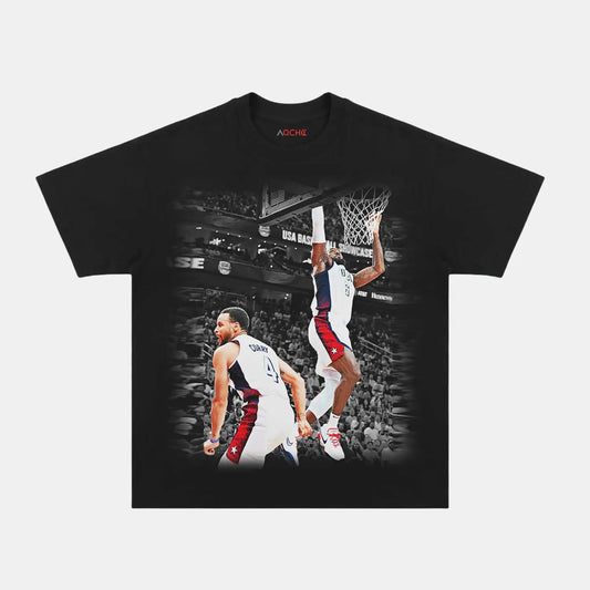 VINTAGE TEE LEBRON JAMES AND STEPHEN CURRY