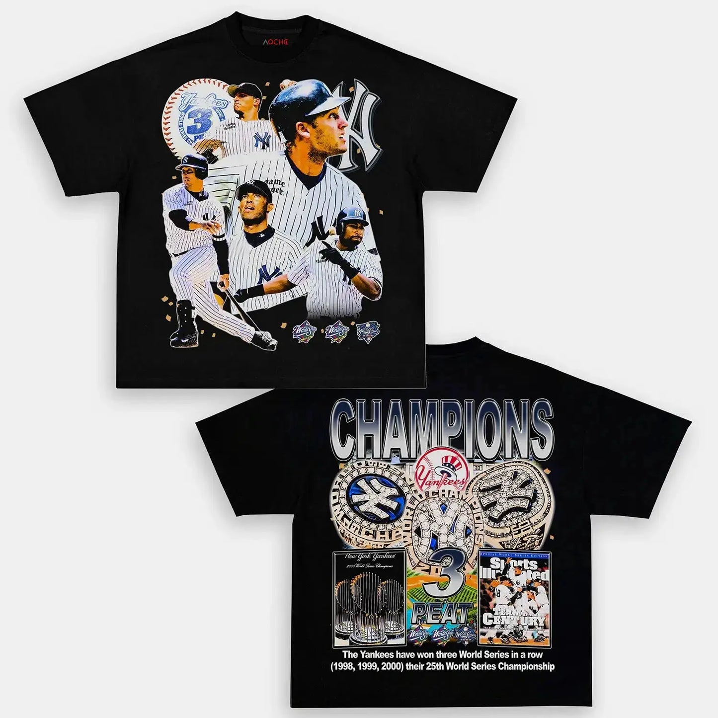 YANKEES 3 PEAT TEE - [DS]