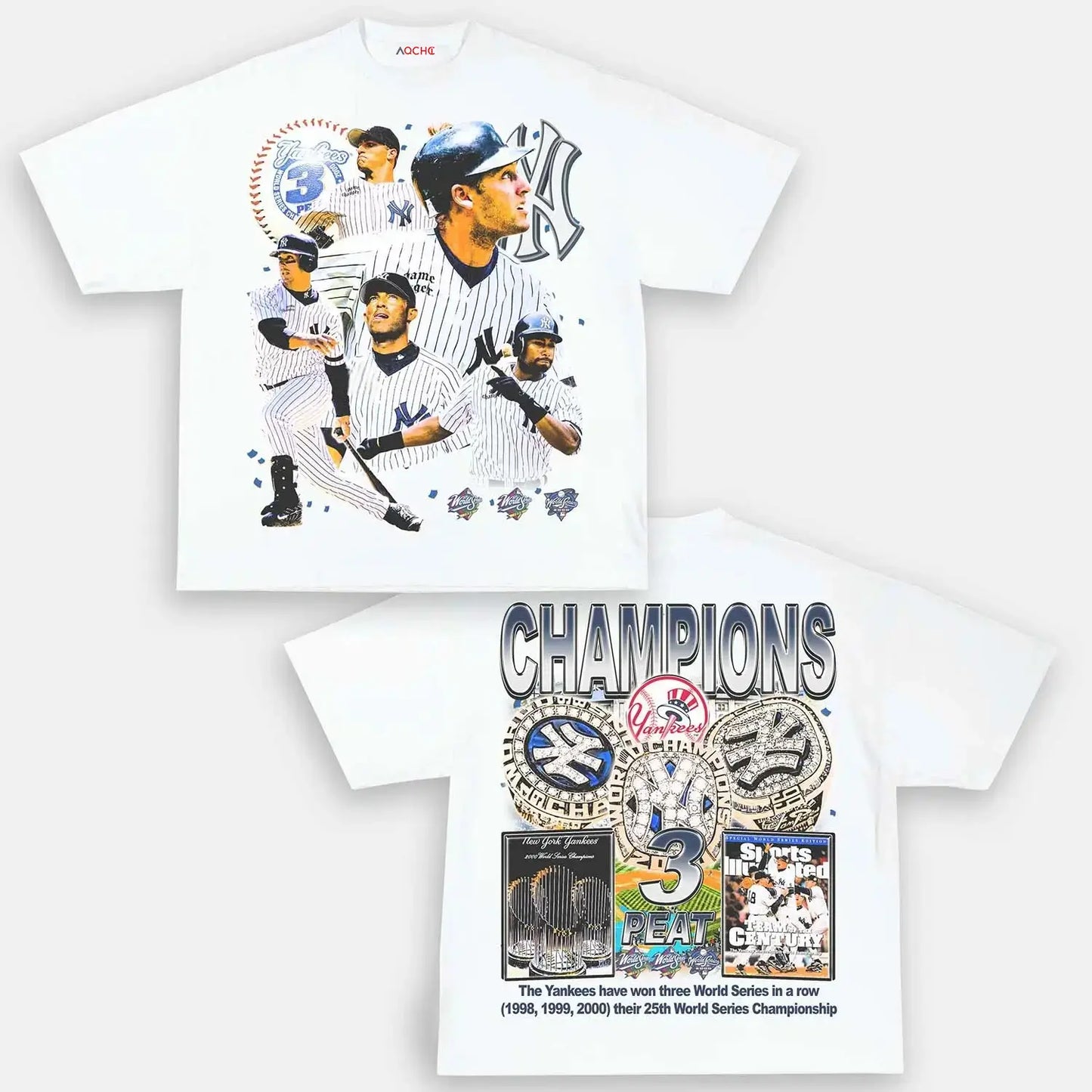YANKEES 3 PEAT TEE - [DS]