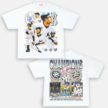 YANKEES 3 PEAT TEE - [DS]