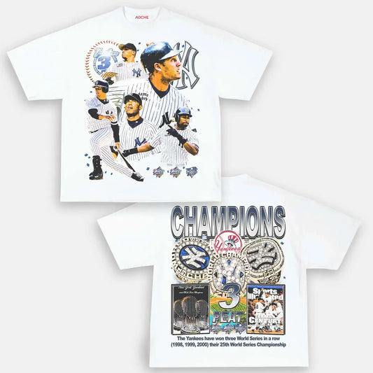YANKEES 3 PEAT TEE - [DS]