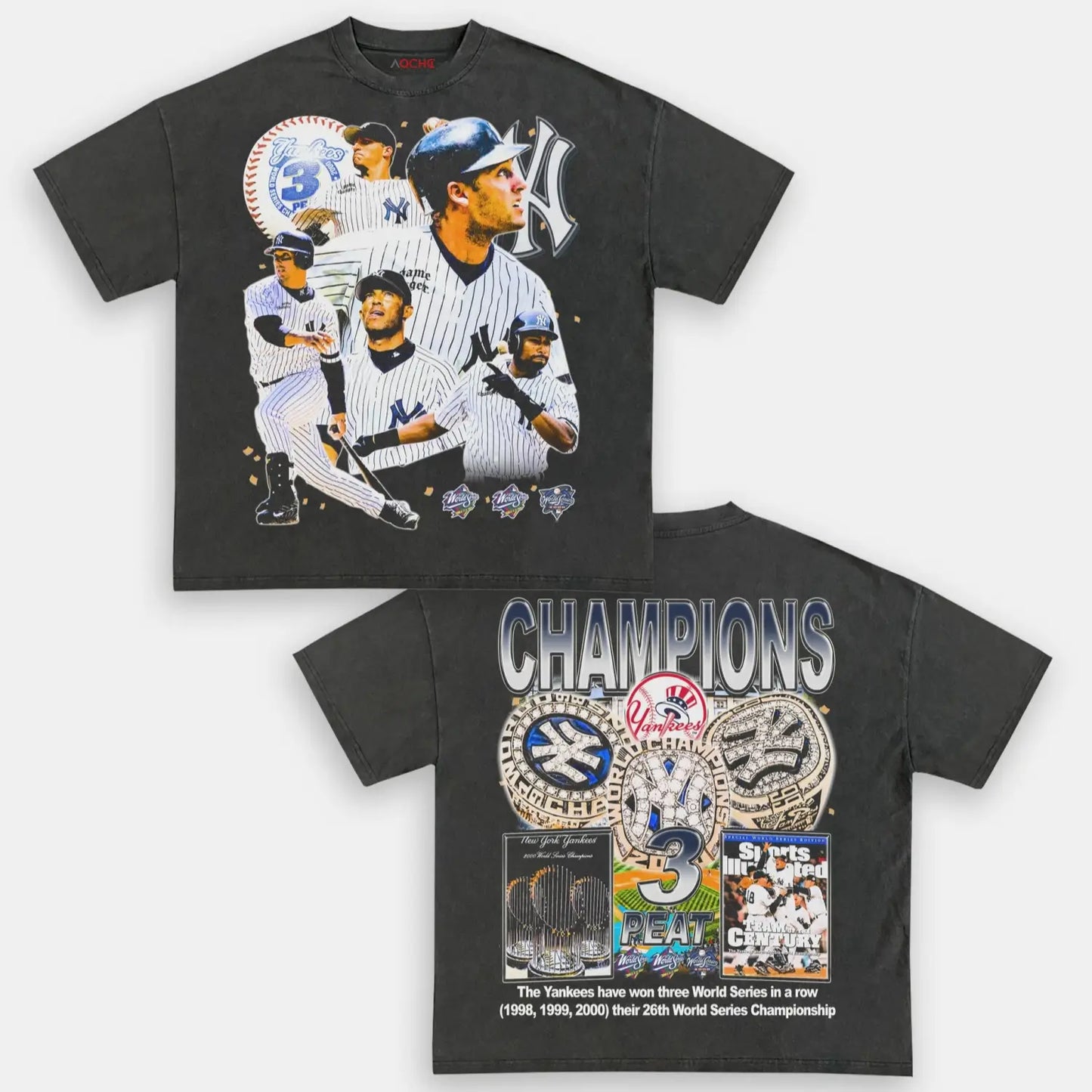 YANKEES 3 PEAT TEE - [DS]